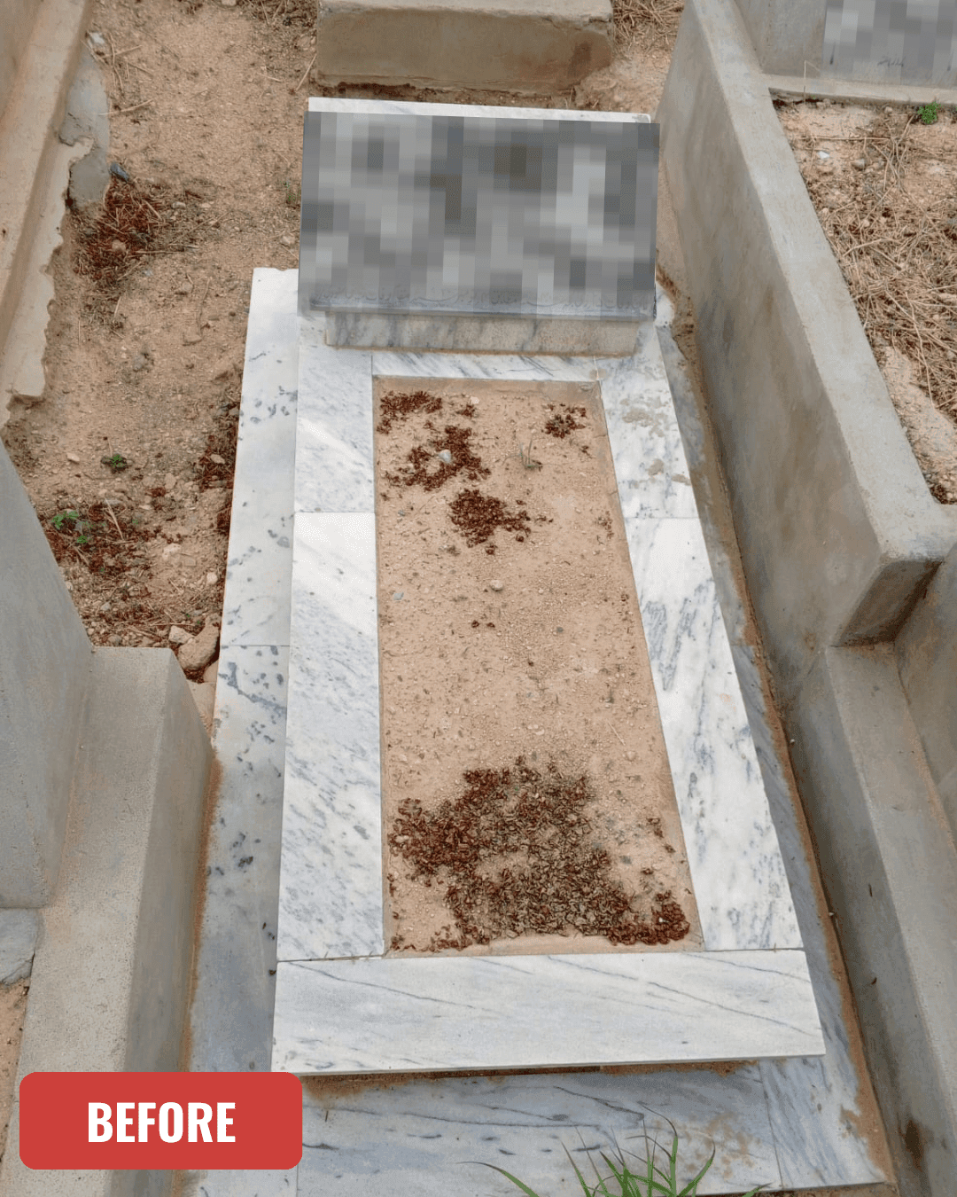 Grave before cleaning in Islamabad