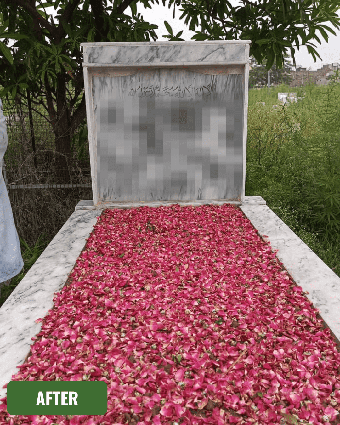 Grave after cleaning in Sialkot