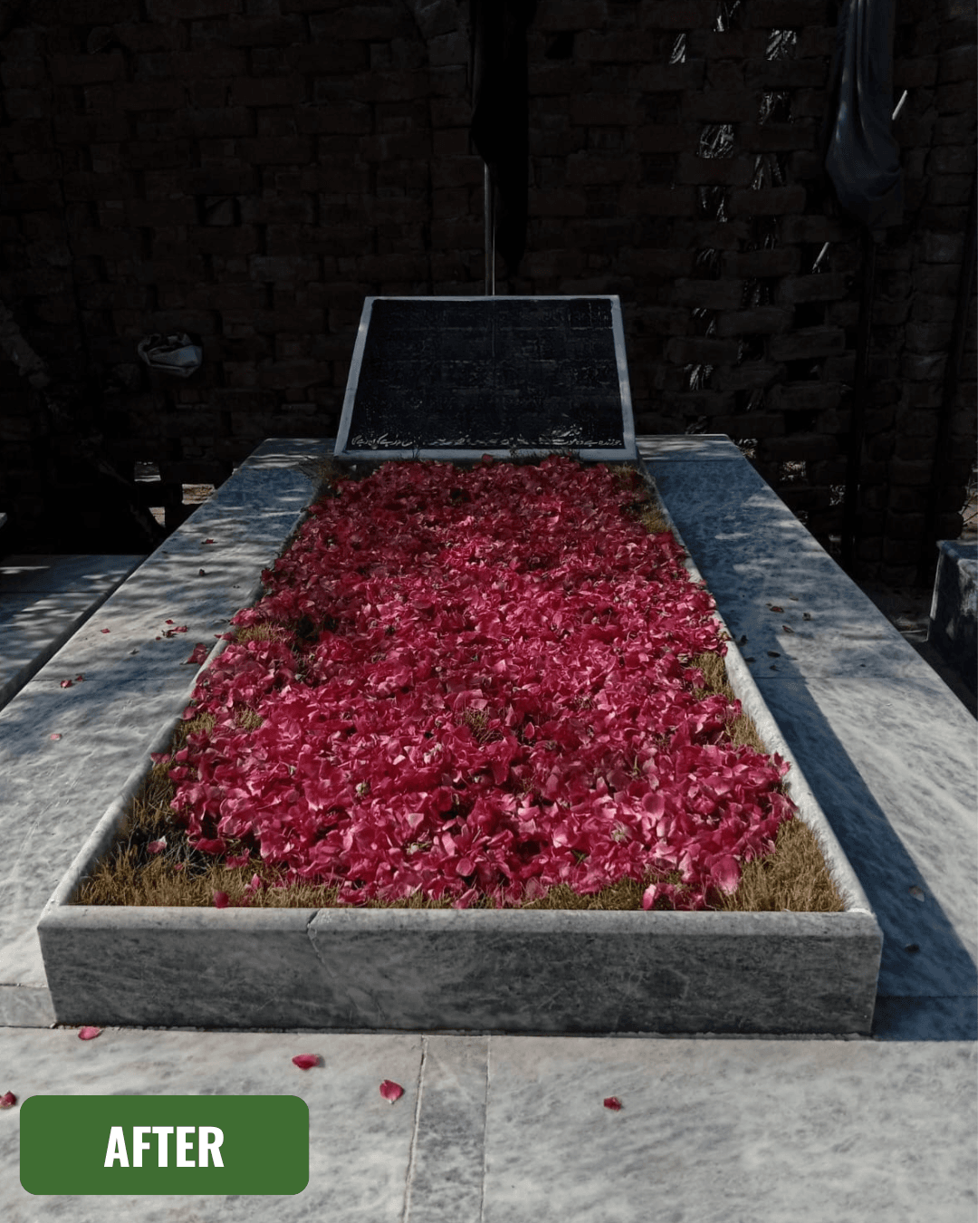 Grave after cleaning in Sialkot