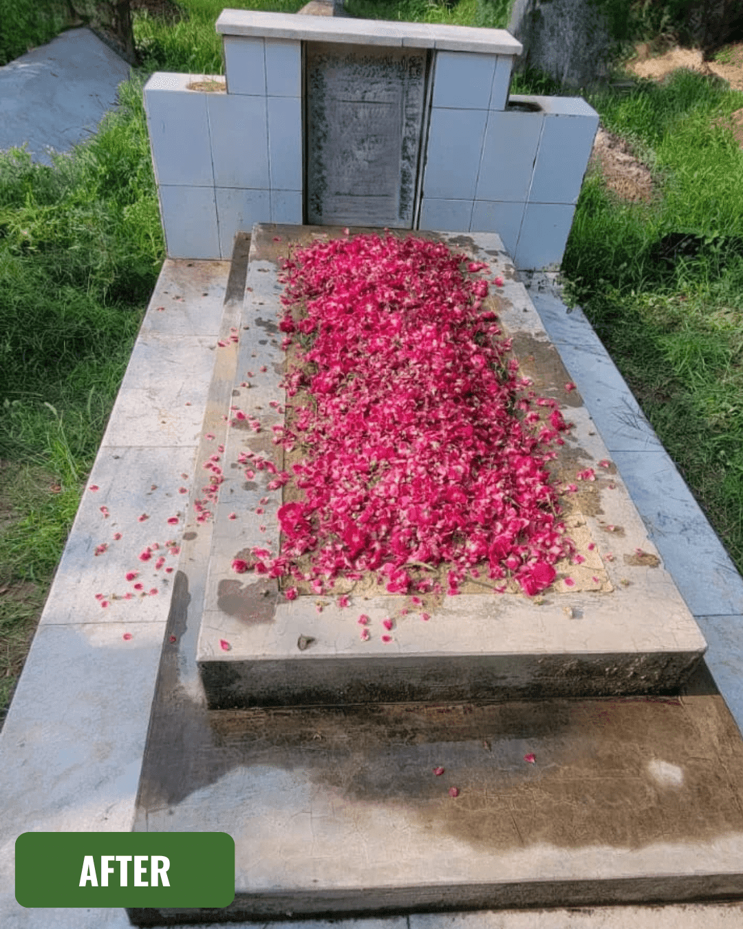 Grave after cleaning in Faisalabad